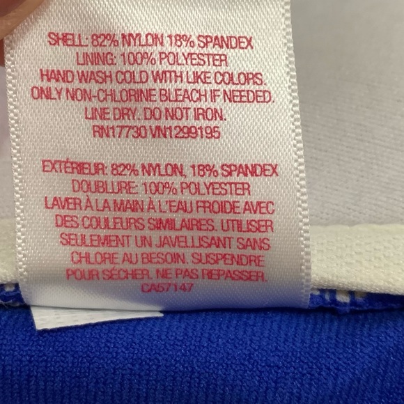 XHILARATION BY TARGET Royal Blue Strapless Ruffle Bikini Top Medium - Picture 7 of 10